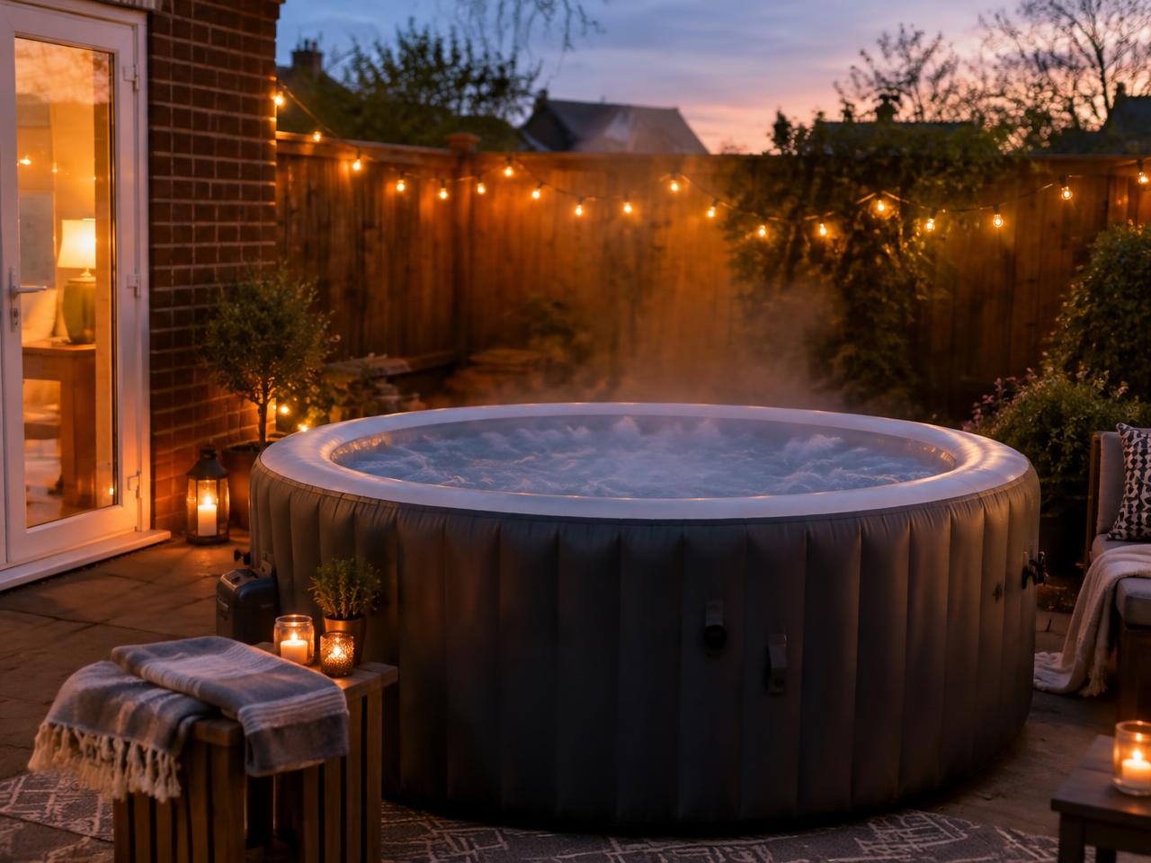 Inflatable hot tub for garden nights — photo 1