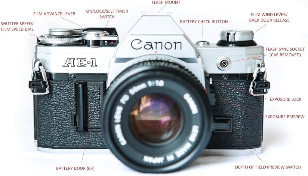 Vintage Canon AE-1 35mm SLR Camera
